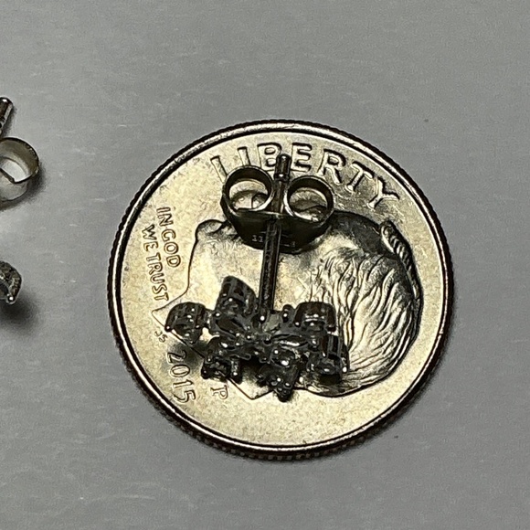 Sterling Silver Snowflake Stud Earrings - Picture 5 of 5